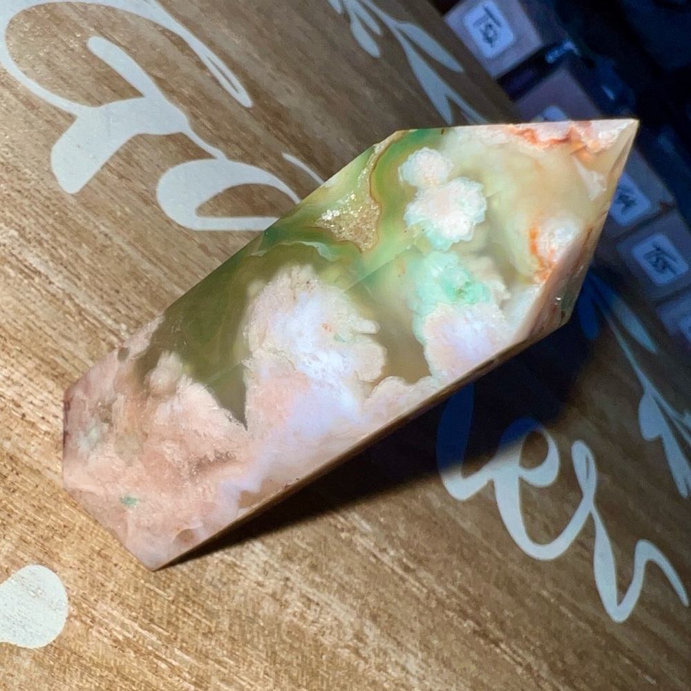 Flower Agate Crystal Tower (T122)